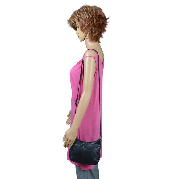 AUTHENTIC COACH Small Leather W/Snakeskin Trim Crossbody - Picture 14 of 14